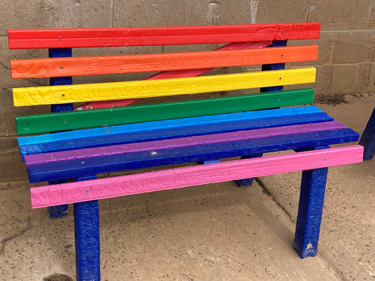 Small Rainbow Kindness Bench