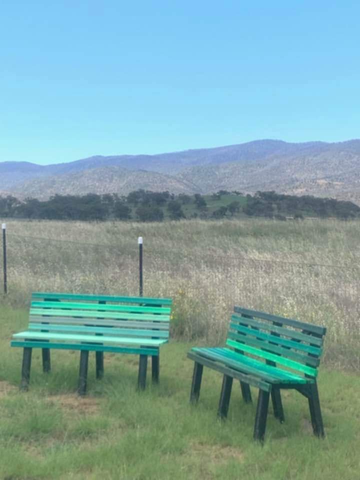 Large Rainbow Kindness Bench