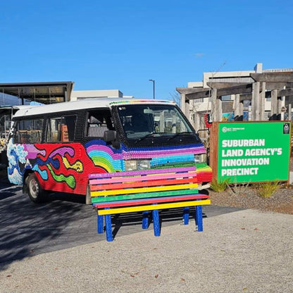 Large Rainbow Kindness Bench